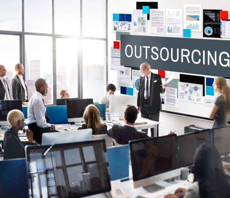 Outsourcing Function Tasks Contract Business Concept